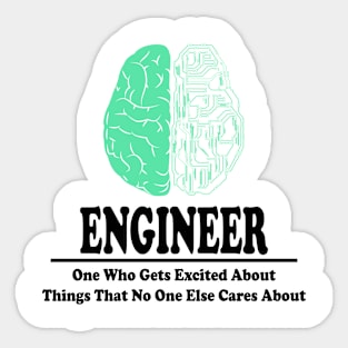 Engineer Brain Sticker